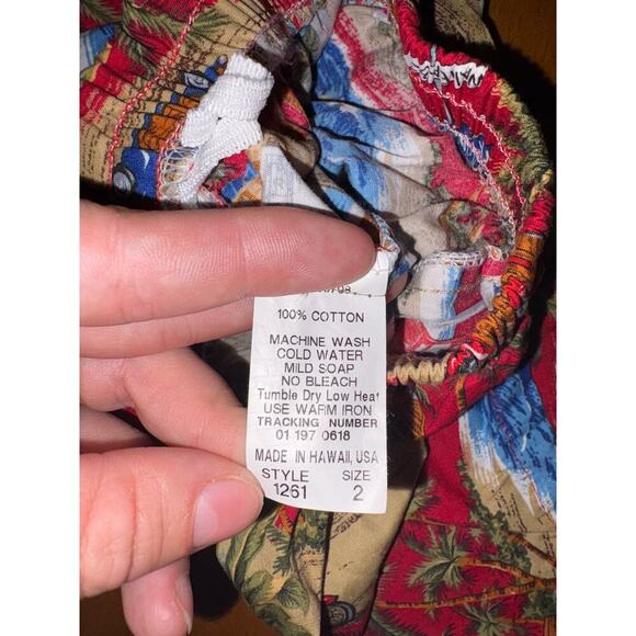 Authentic Hawaiian Shorts Sz 2 100% Cotton - Picture 2 of 3